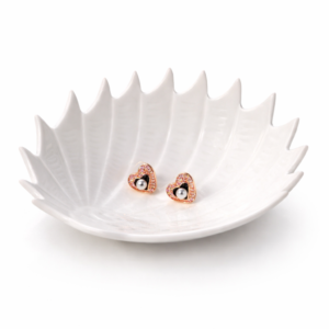 Pearl Heart Stud Earrings