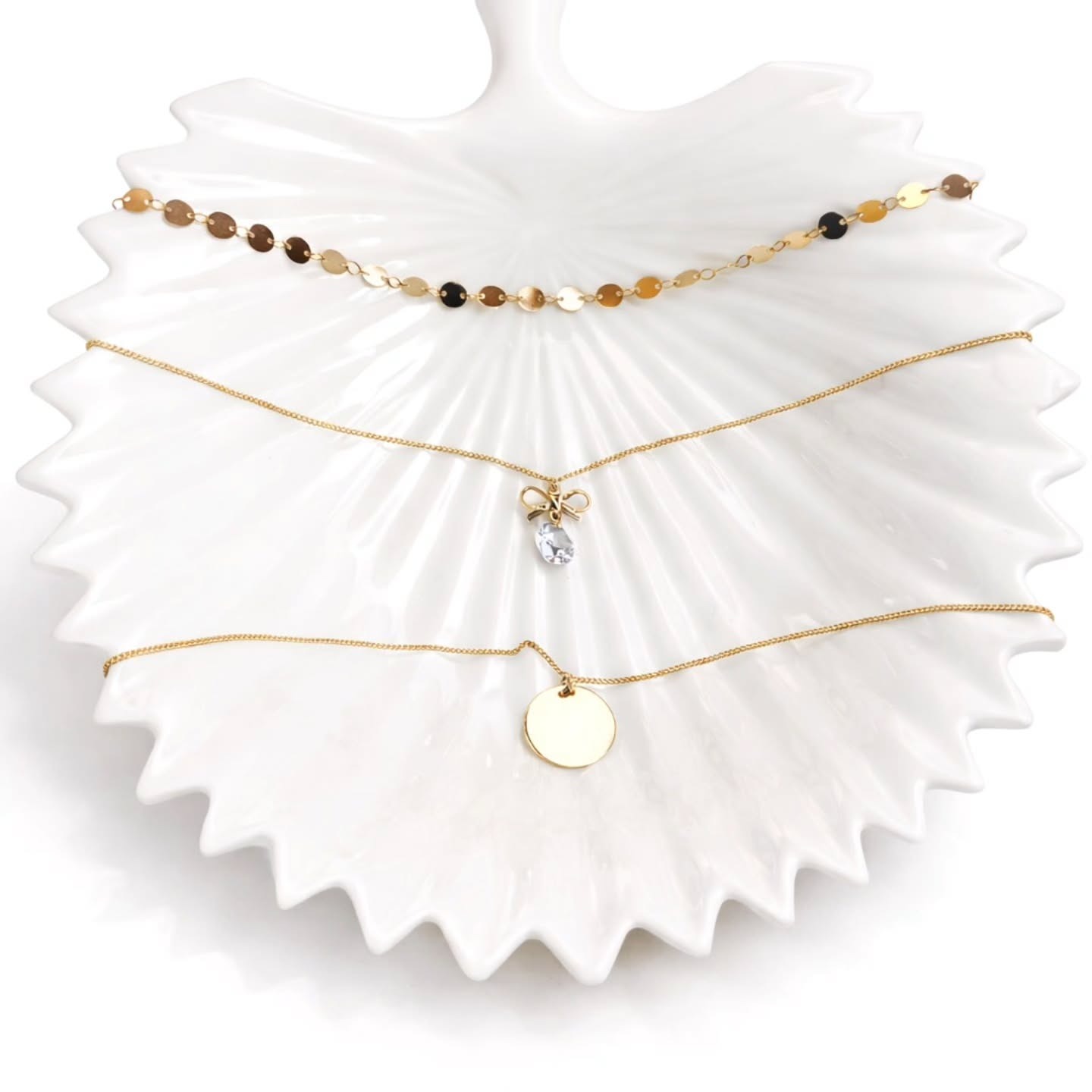 Golden Moments Triple Layered Necklace