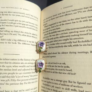 Vintage Floral Enamel Stud Earrings