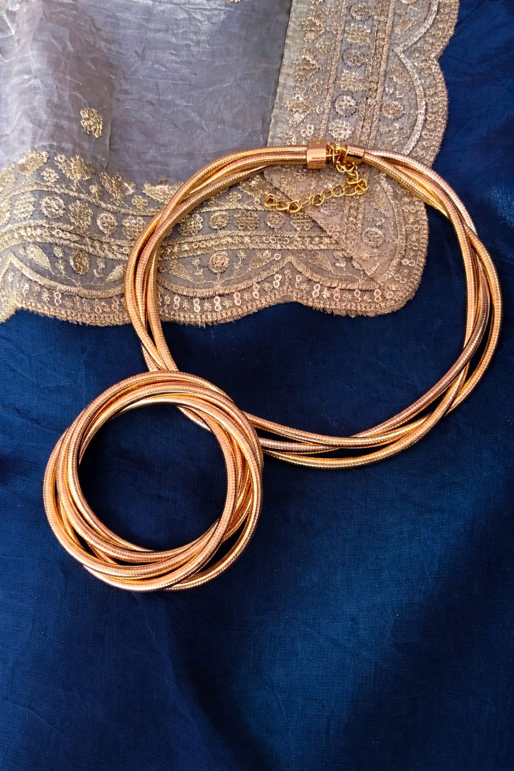 Aurelia Gold Necklace & Bangle Set