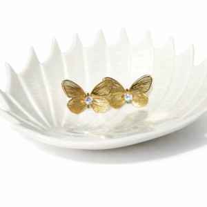 Golden Butterfly Spark Stud Earrings